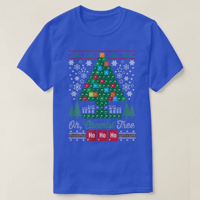 Oh Chemist Tree Merry Christmas Chemistree Scienti T-Shirt (Design vorne)