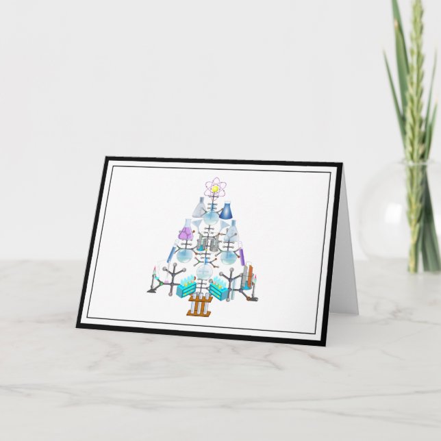 Oh Chemist Tree, Oh Weihnachtsbaum Feiertagskarte (Vorderseite)