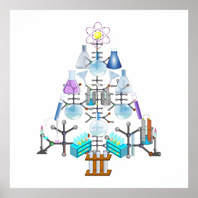 Oh Chemist Tree, Oh Weihnachtsbaum Poster (Vorne)