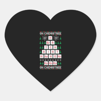 oh chemistream Chemist Science Weihnachten Herz-Aufkleber