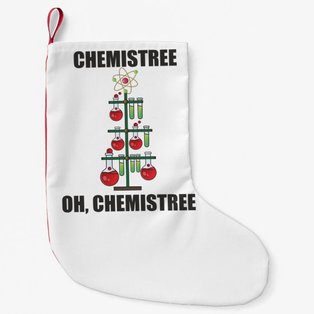 Oh Chemistream Weihnachts Chemie Lehrer  Kleiner Weihnachtsstrumpf (Vorderseite)