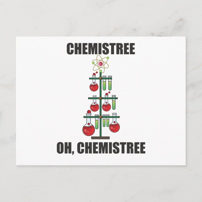 Oh Chemistream Weihnachts Chemie Lehrer Postkarte (Vorderseite)