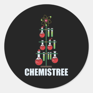 Oh Chemistream Weihnachts Chemie Lehrer Runder Aufkleber