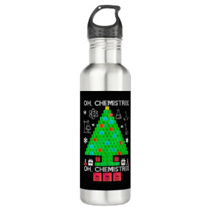 Oh Chemistree Chemist Tree Funny Science Weihnacht Edelstahlflasche