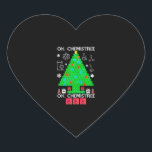 Oh Chemistree Chemist Tree Funny Science Weihnacht Herz-Aufkleber<br><div class="desc">Oh Chemistree Chemist Tree Funny Science Weihnachten</div>