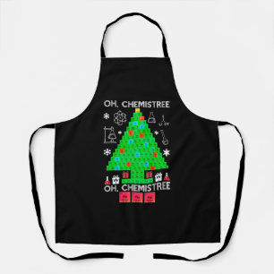 Oh Chemistree Chemist Tree Funny Science Weihnacht Schürze
