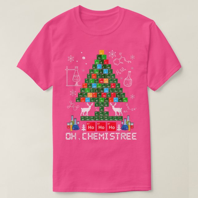 Oh Chemistree Chemistry Teacher Christmas Teacher  T-Shirt (Design vorne)