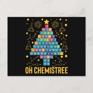 Oh Chemistree Science Christmas Tree Chemistry Postkarte
