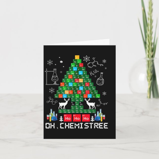 Oh Chemistree Weihnachtsbaum Xmas Lights Chemie Karte (Vorderseite)