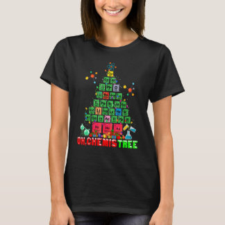 Oh Chemistree Weihnachtsbaum Xmas Lights Chemie T-Shirt