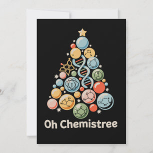 Oh Chemistree Wissenschaft Chemie Labor Weihnachte Feiertagskarte