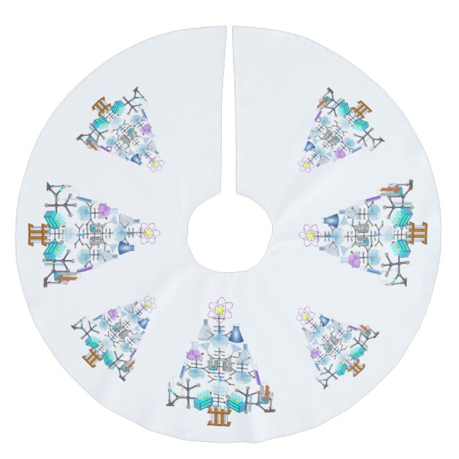 Oh Chemistry, Oh Chemist Tree Polyester Weihnachtsbaumdecke (Vorderseite)