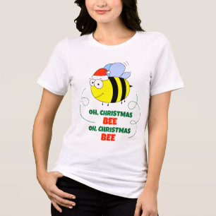 Oh Christmas Bee Funny Moderner Niedlicher Spaß Fe Tri-Blend Shirt