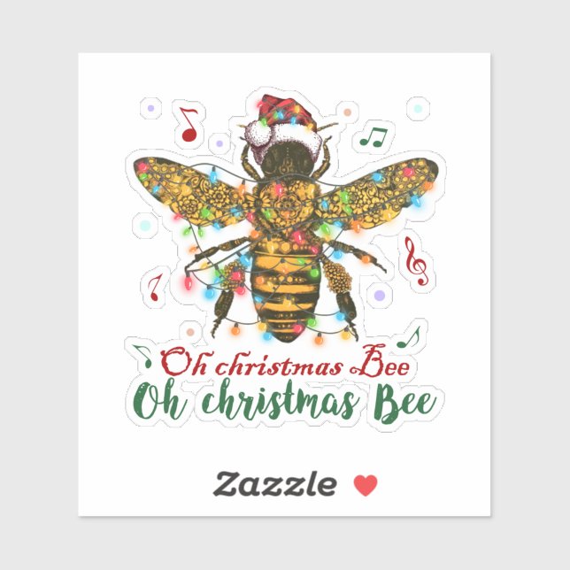 Oh Christmas Bee Oh Christmas Bee Light Aufkleber (Blatt)