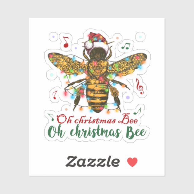 Oh Christmas Bee Oh Christmas Bee Light Aufkleber (Blatt)