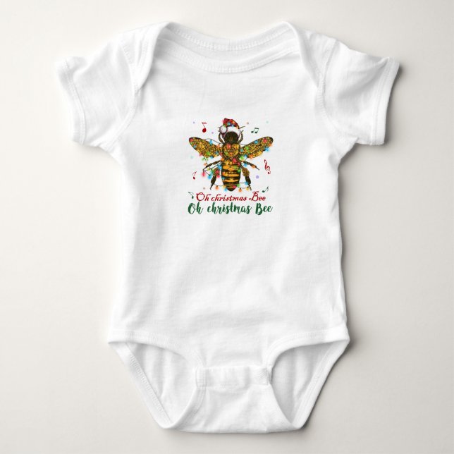 Oh Christmas Bee Oh Christmas Bee Light Baby Strampler (Vorderseite)