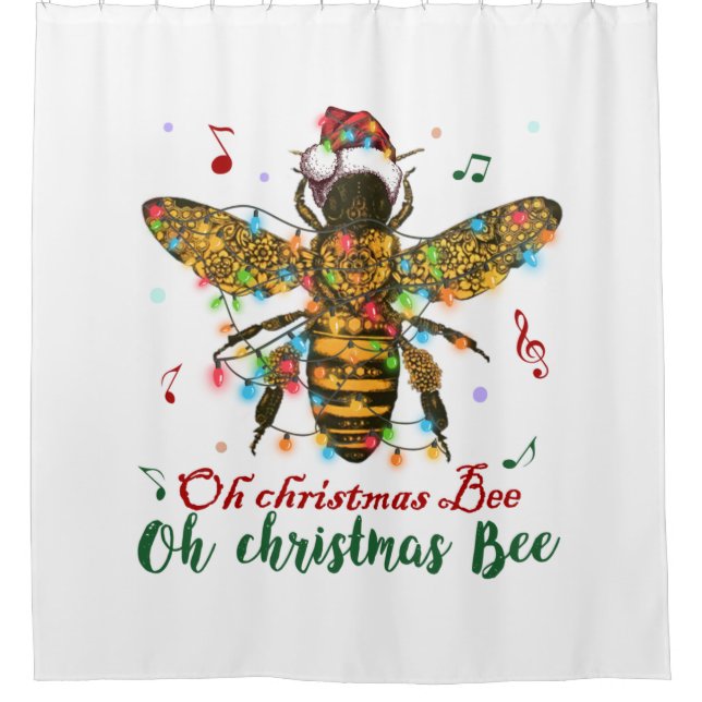 Oh Christmas Bee Oh Christmas Bee Light Duschvorhang (Vorderseite)