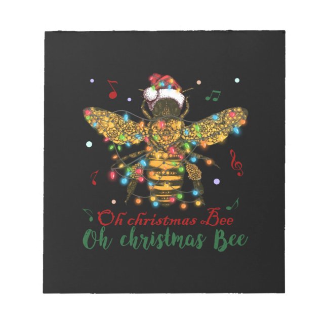 Oh Christmas Bee | Oh Christmas Bee Notizblock (Vorderseite)