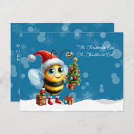 "Oh, Christmas BEE, Oh, Christmas BEE" Postkarte