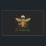 Oh Christmas Bee | Oh Christmas Bee Rechteckiger Aufkleber<br><div class="desc">Oh Christmas Bee | Oh Christmas Bee</div>