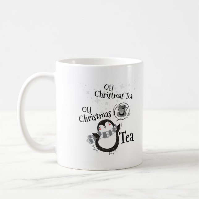 Oh Christmas Tea Penguin Lover - Tea Drinker Kaffeetasse (Links)