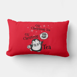Oh Christmas Tea Penguin Lover - Tea Drinker Lendenkissen