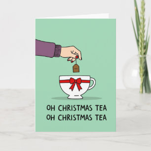 Oh Christmas Tee Pun Funny Holiday Grußkarte Karte