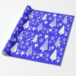Oh Christmas Tree Blue Packpapier