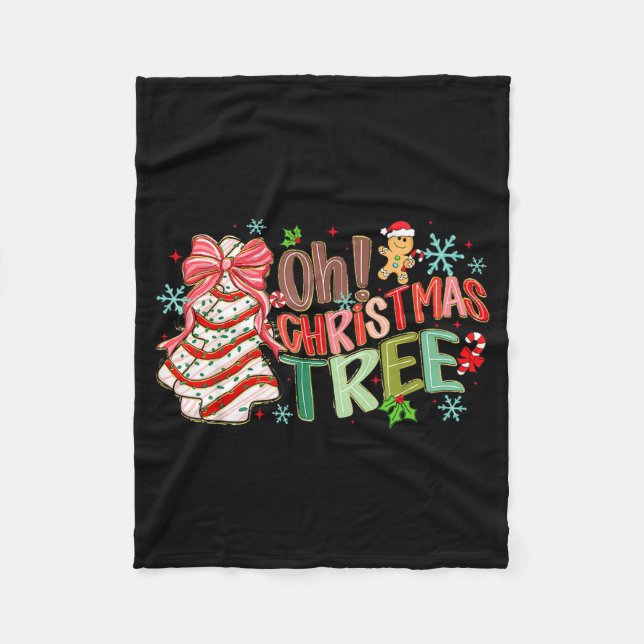Oh Christmas Tree Cakes Debbie Becky Jen Cake Love Fleecedecke (Vorderseite)