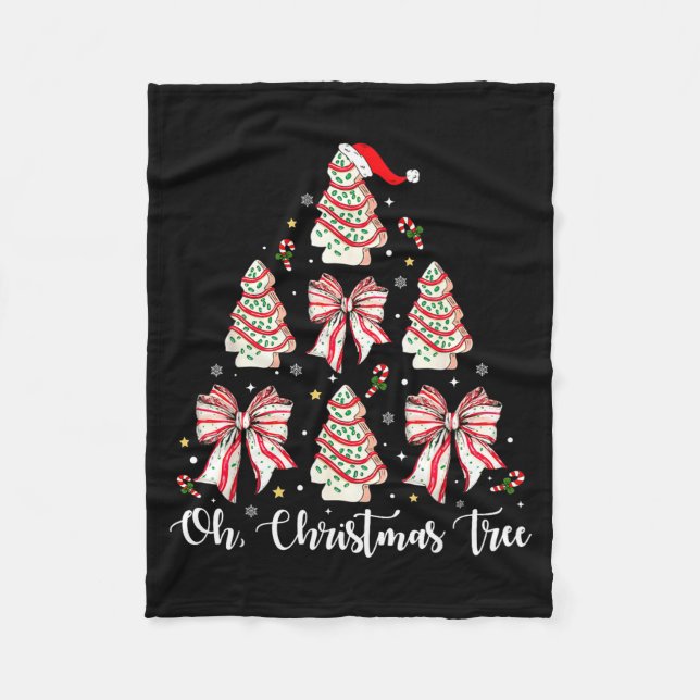 Oh Christmas Tree Cakes Debbie Becky Jen Cake Love Fleecedecke (Vorderseite)