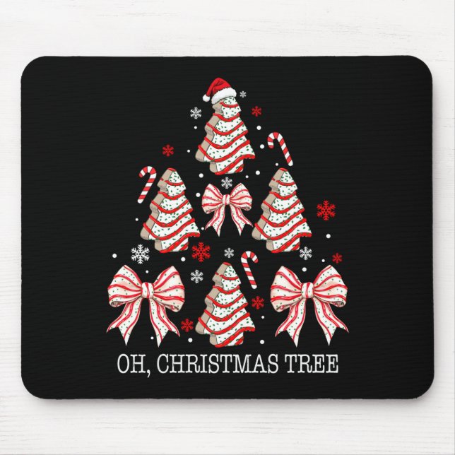 Oh Christmas Tree Cakes Debbie Becky Jen Cake Love Mousepad (Vorne)
