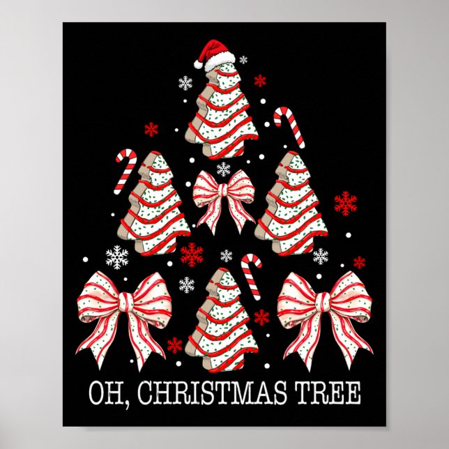 Oh Christmas Tree Cakes Debbie Becky Jen Cake Love Poster (Vorne)