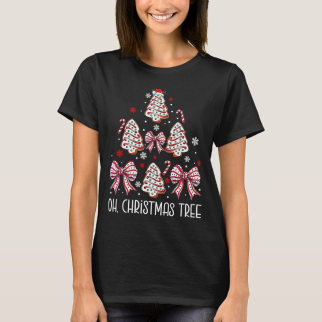 Oh Christmas Tree Cakes Debbie Becky Jen Cake Love T-Shirt (Vorderseite)