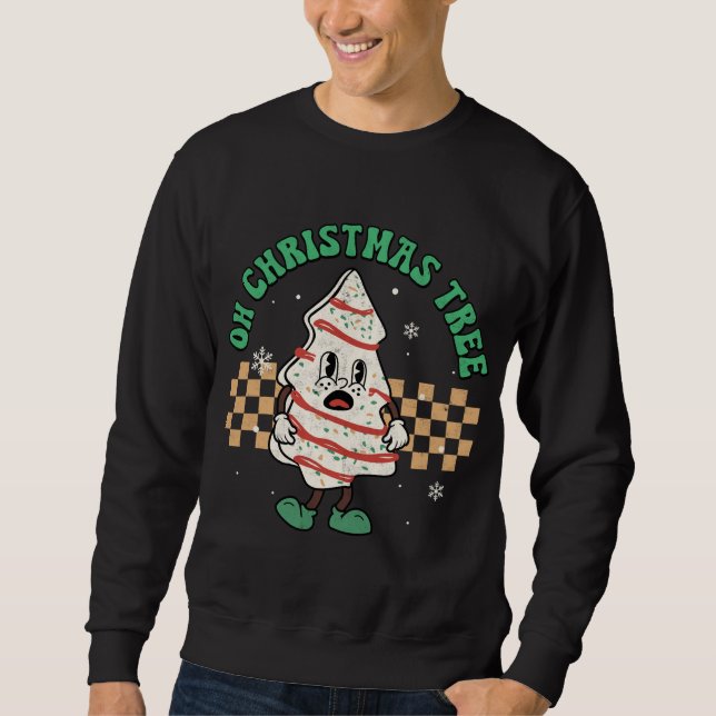 Oh Christmas Tree Cakes Debbie Becky Jen Xmas Paja Sweatshirt (Vorderseite)