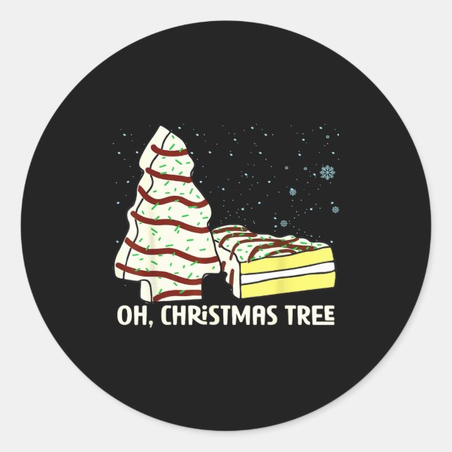 Oh, Christmas Tree Cakes Shirt Funny Cakes Debbie  Runder Aufkleber (Vorderseite)