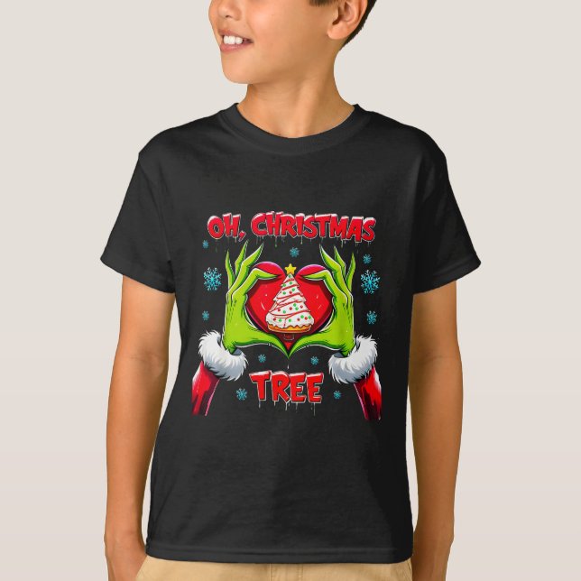 Oh Christmas Tree Debbie Cake Lovers Funny Holiday T-Shirt (Vorderseite)