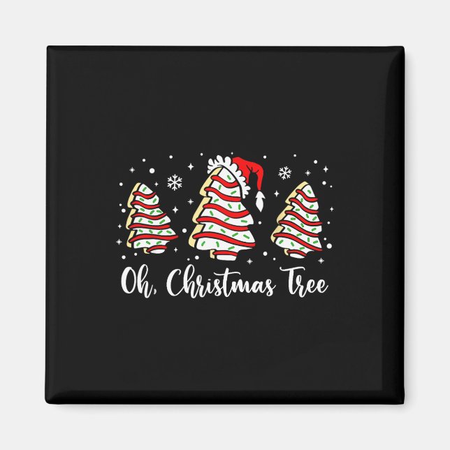 Oh Christmas Tree Weihnachtsmannmütze Cakes Debbie Magnet (Vorne)
