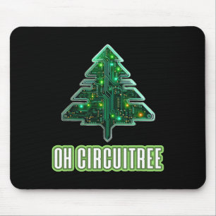 Oh Circuitree Christmas Electronics Circuit Board Mousepad