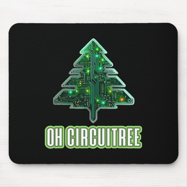 Oh Circuitree Christmas Electronics Circuit Board Mousepad (Vorne)