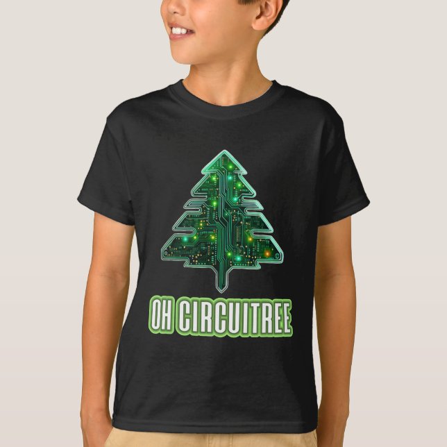 Oh Circuitree Christmas Electronics Circuit Board T-Shirt (Vorderseite)