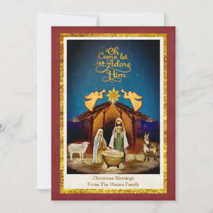 "Oh Come Let Us Adore Him" Weihnachten Geburt Jesu