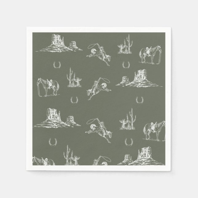 Oh Cowboy Cocktail Napkin Serviette (Vorderseite)