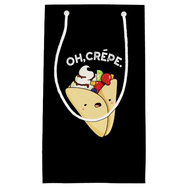 Oh Crepe Funny Food Puff Dark BG Kleine Geschenktüte (Vorderseite)