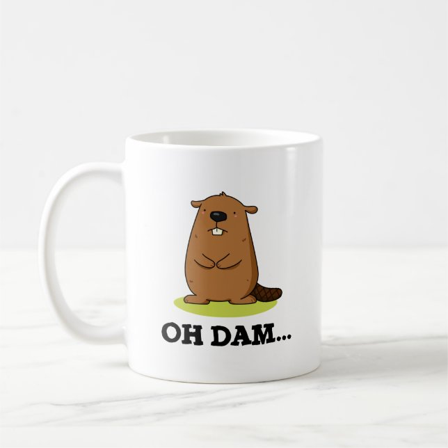 Oh Dam Funny Beaver Pub Kaffeetasse (Links)