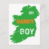 Oh Danny Boy St Paddys Day cool Eire Map
