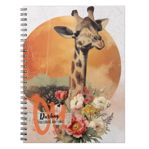 "Oh Darling, du kannst alles sein" Giraffe-Notizbu Notizblock