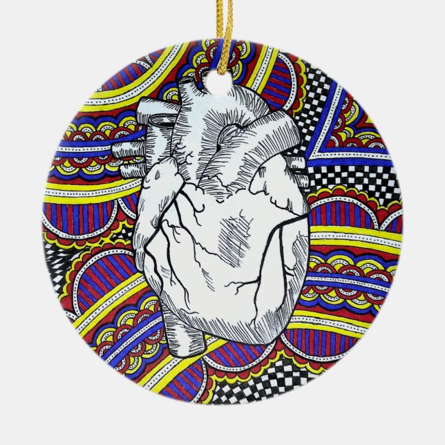 Oh das Herz Keramik Ornament (Vorne)