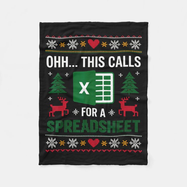 Oh, das ist ein Fall für ein Weihnachts-Tabellenbl Fleecedecke (Vorderseite)