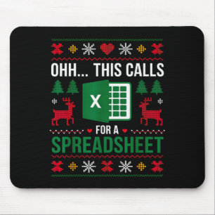 Oh, das ist ein Fall für ein Weihnachts-Tabellenbl Mousepad