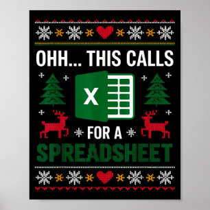 Oh, das ist ein Fall für ein Weihnachts-Tabellenbl Poster